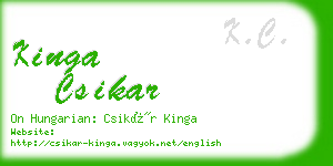 kinga csikar business card